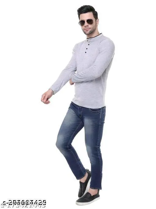 Man Party Wear Polyester Tshirt - Image 3